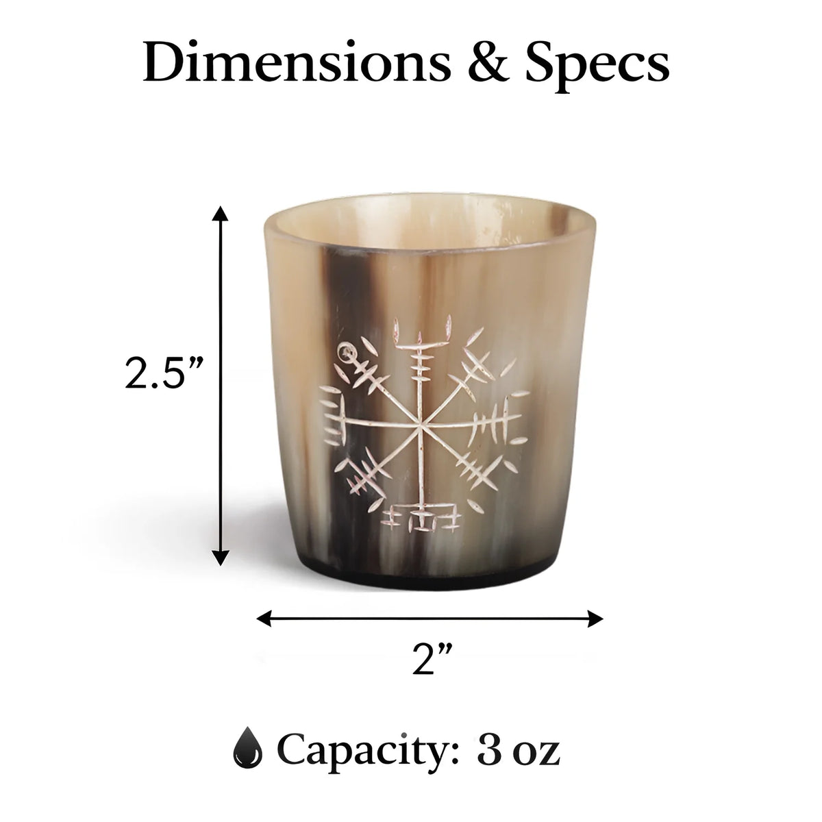 Wayfinder Real Horn Shot Glasses | Set of 4, 8 or 12