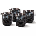 Sunburst real horn shot glasses set