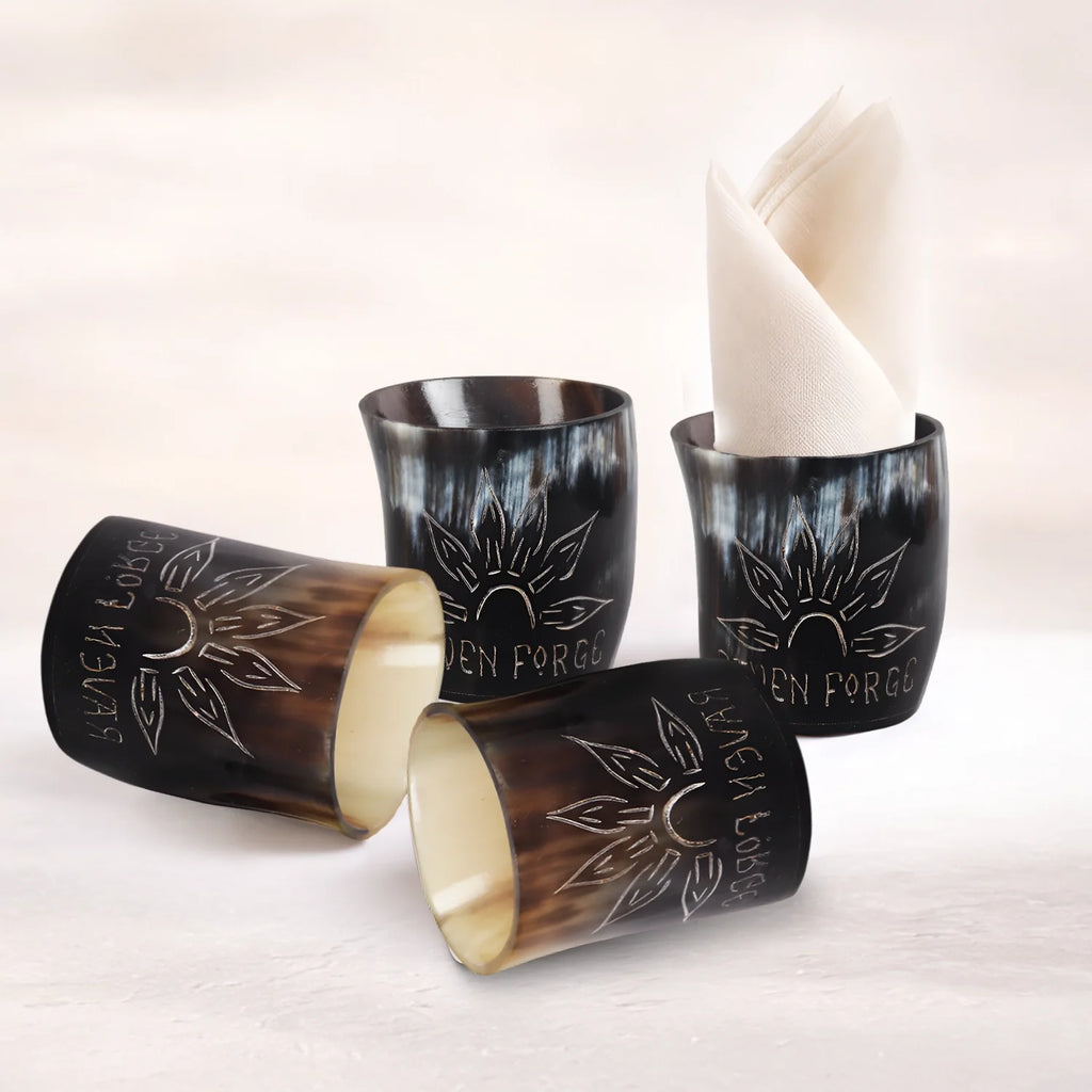 Sunburst Real Horn Shot Glasses | Set of 4, 8 or 12