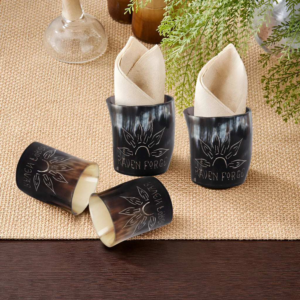 Sunburst Real Horn Shot Glasses | Set of 4, 8 or 12