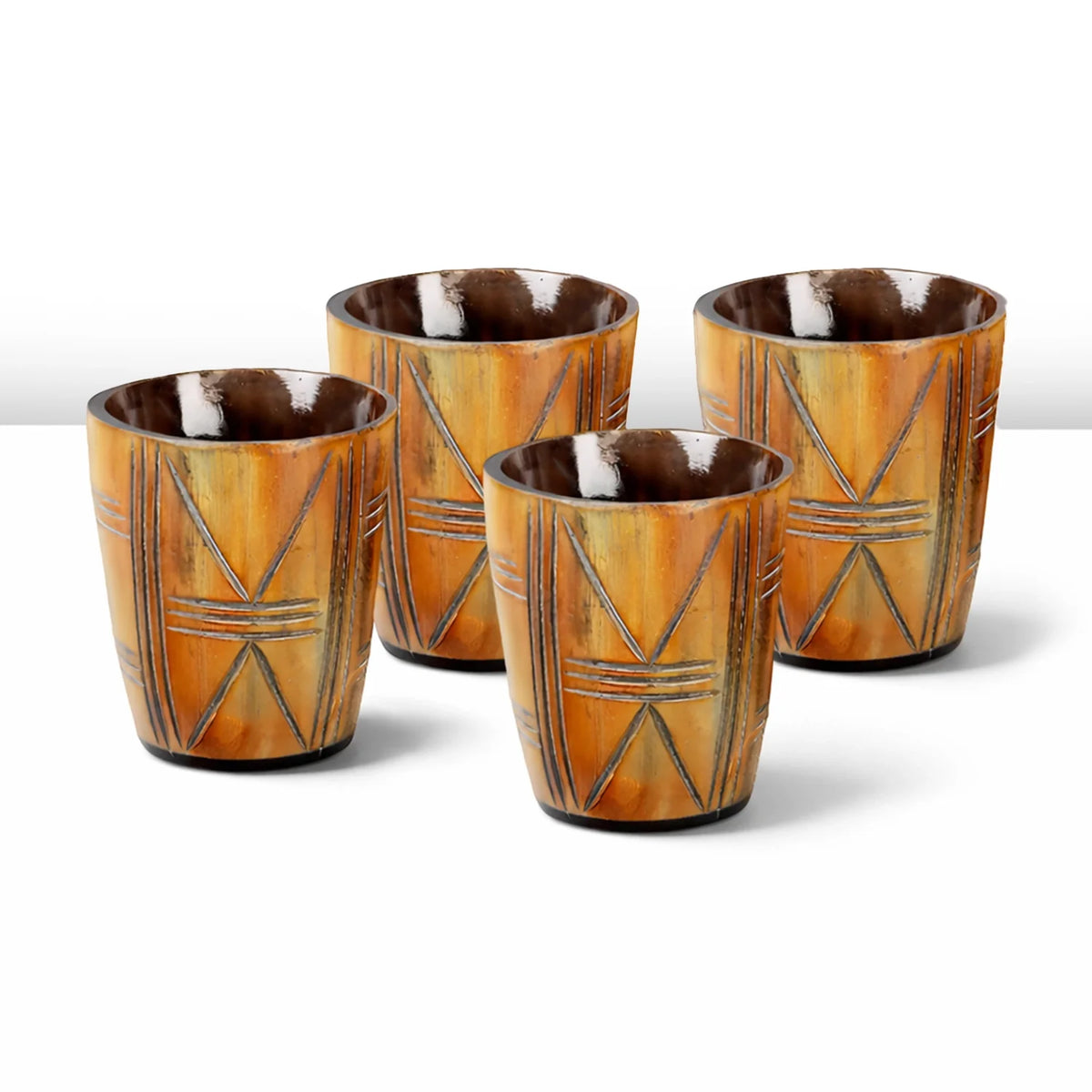 Crossroad Real Horn Shot Glasses | Set of 4, 8 or 12