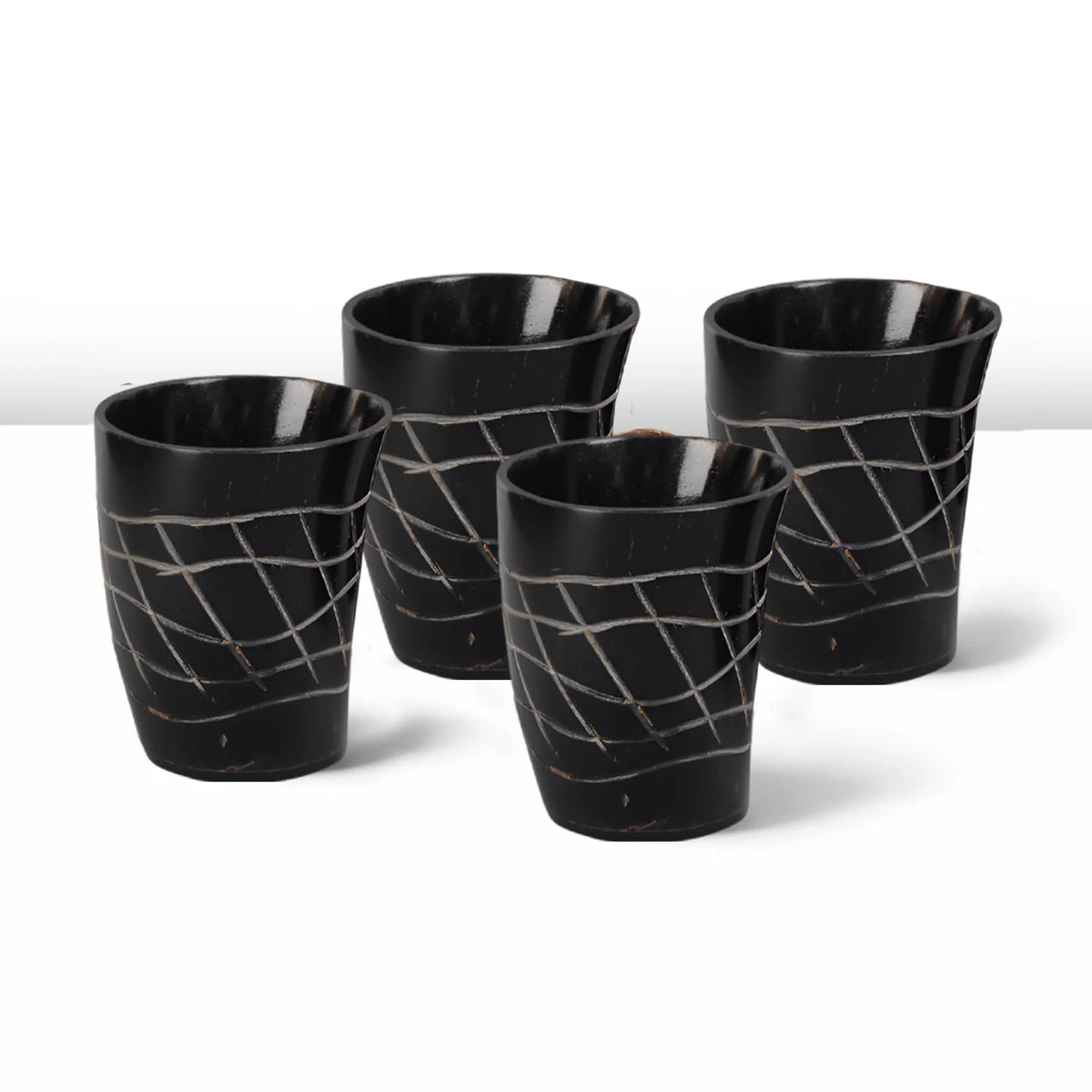 Web Real Horn Shot Glasses | Set of 4, 8 or 12