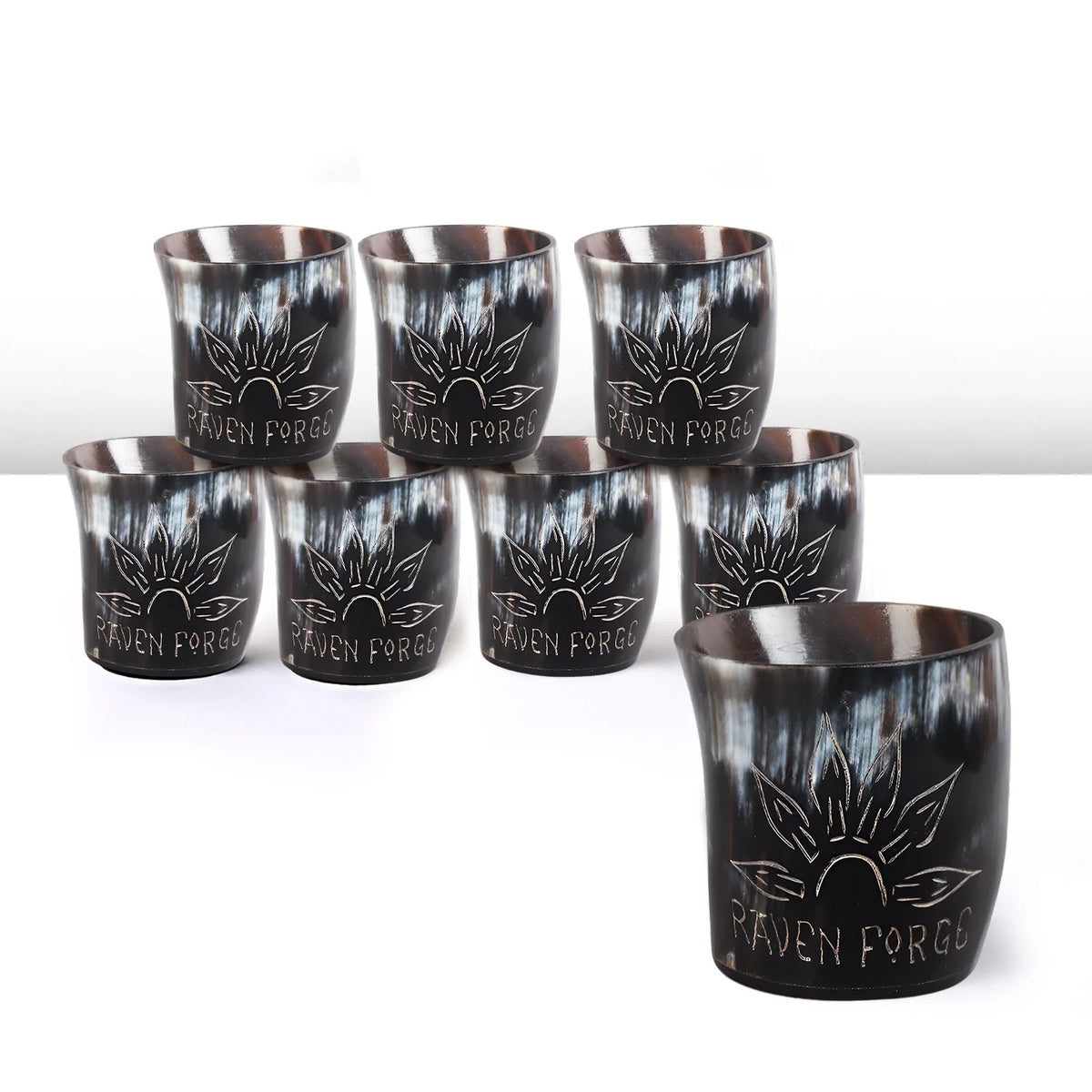 Sunburst Real Horn Shot Glasses | Set of 4, 8 or 12