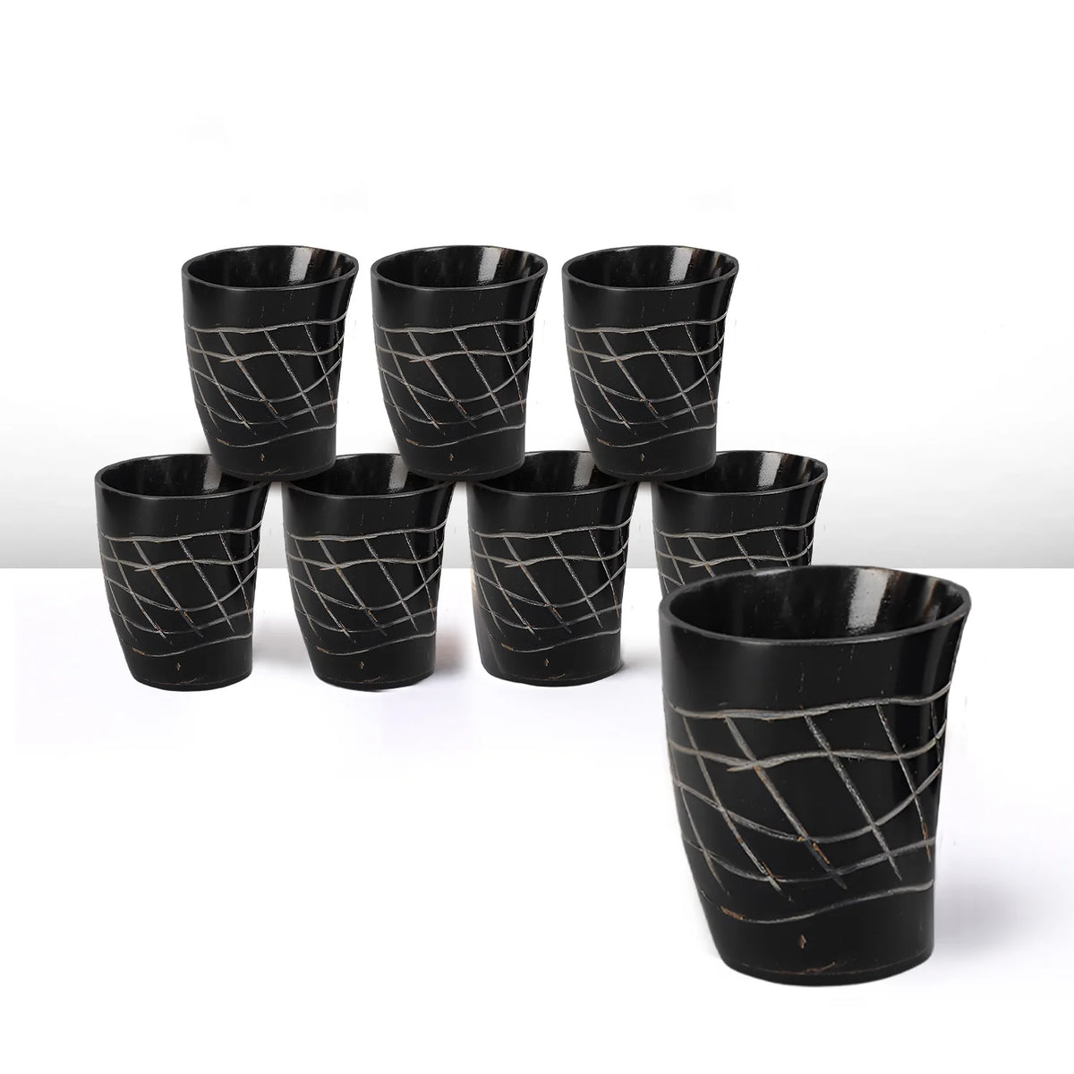 Web Real Horn Shot Glasses | Set of 4, 8 or 12