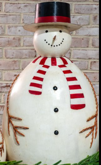 Metal Snowman with Hat – 4 Sizes