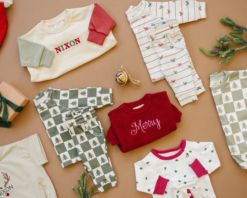 Tiny Trees Christmas Organic Cotton Baby Pajama Set
