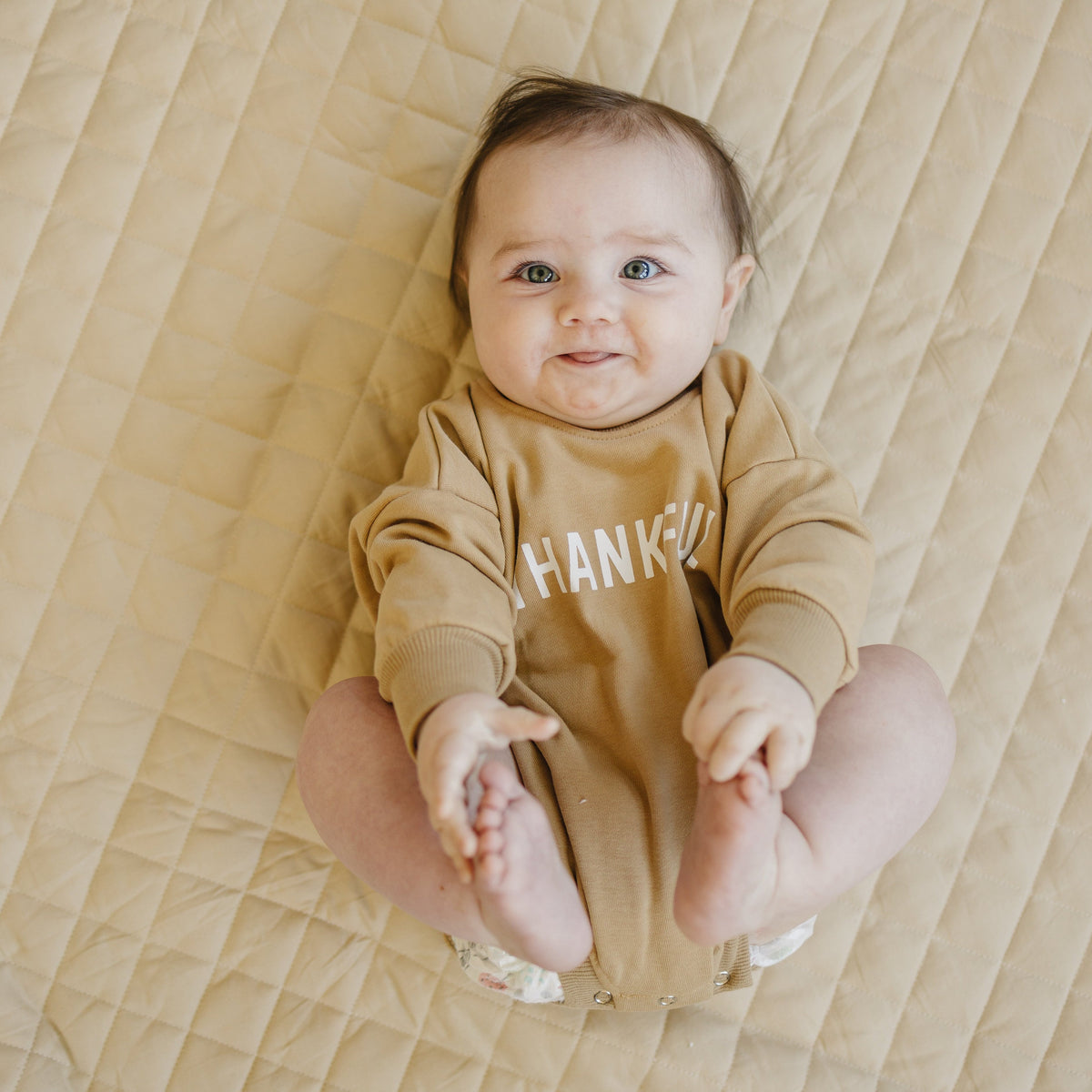 Thankful Baby Sweatshirt Romper