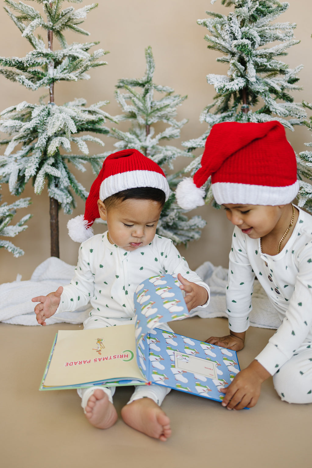 Tiny Trees Christmas Ribbed Bamboo 2pc Henley Pajamas