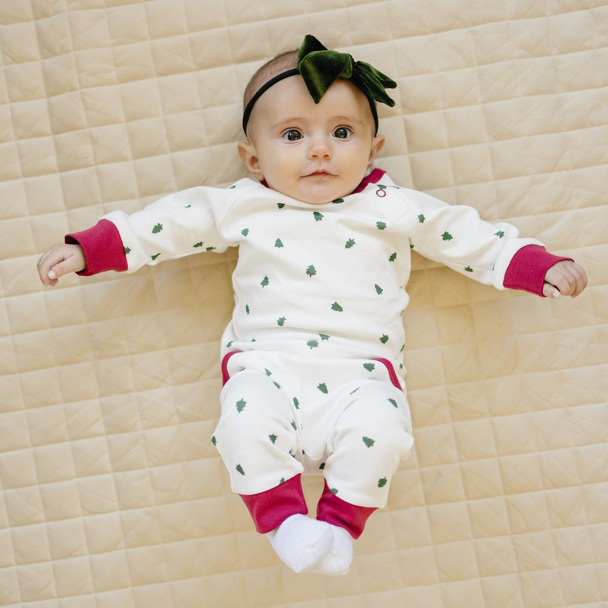 Tiny Trees Christmas Organic Cotton Baby Pajama Set