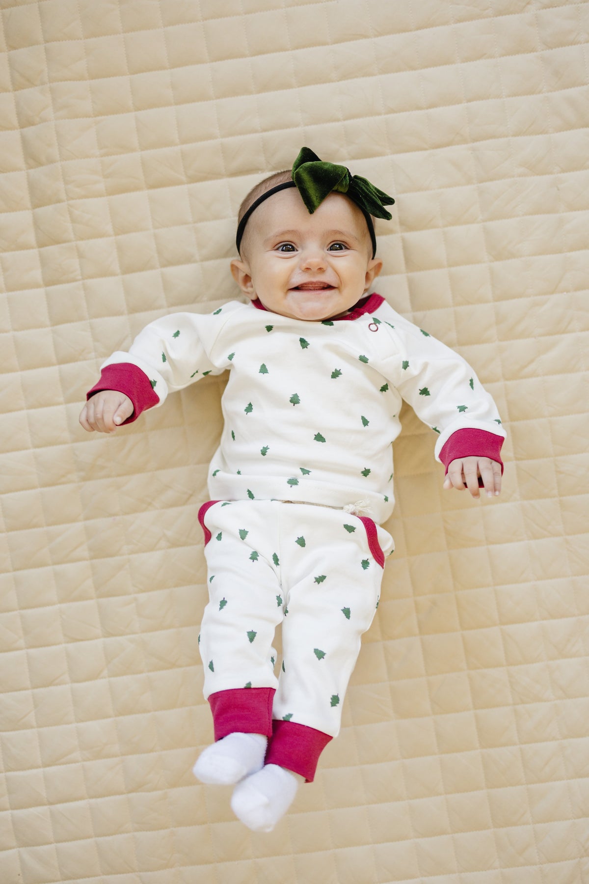 Tiny Trees Christmas Organic Cotton Baby Pajama Set