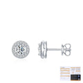 Round Moissanite Stud Earrings | Sterling Silver