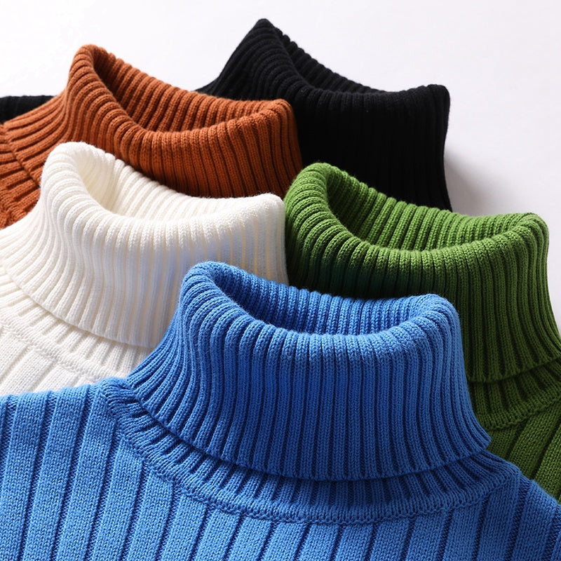 Striped Turtleneck Knit Sweater – Unisex