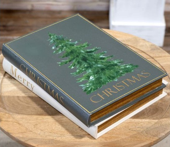 Merry Christmas Decorative Storage Books – Set of 2