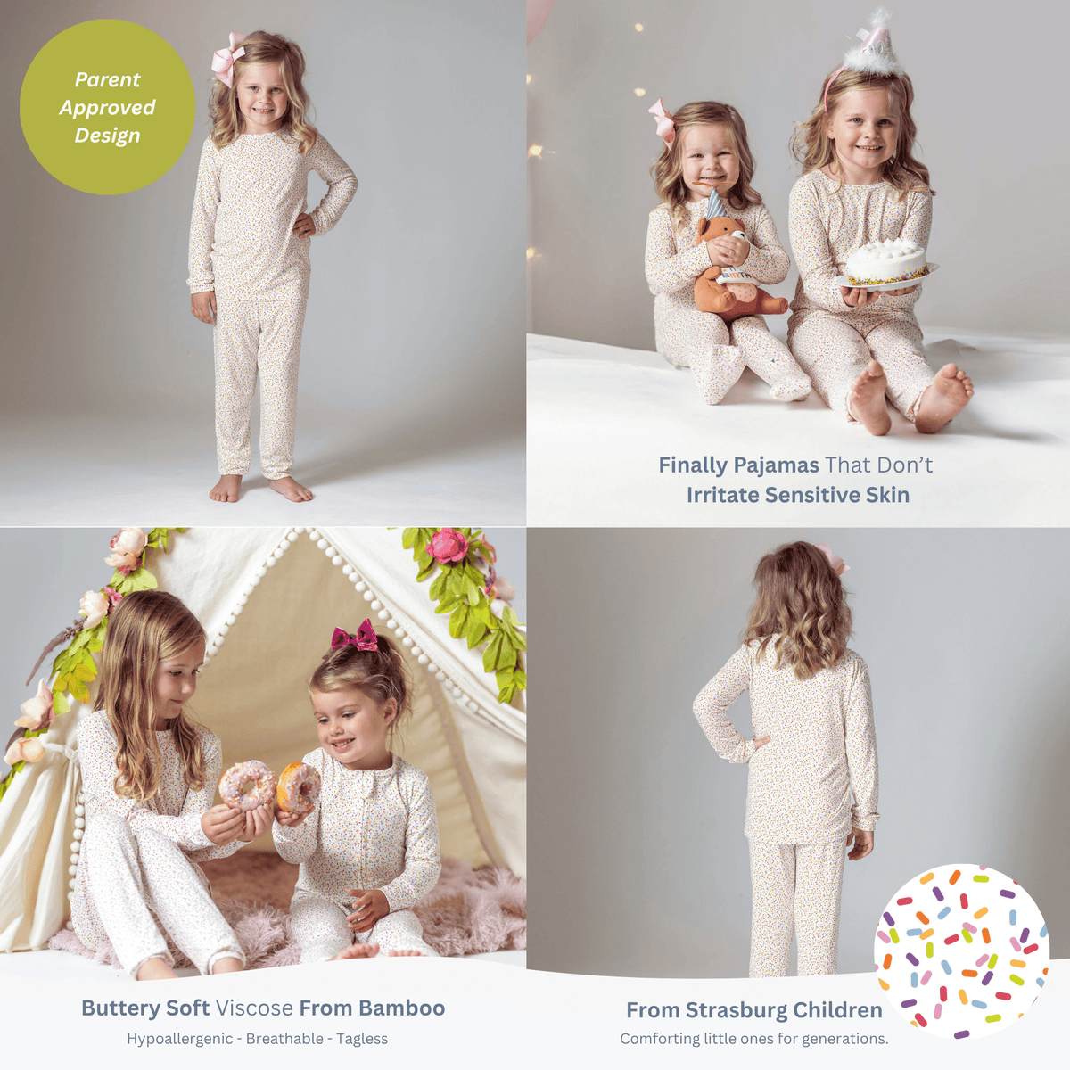 Kids Plaid Christmas Bamboo Pajamas – 2 Piece Set