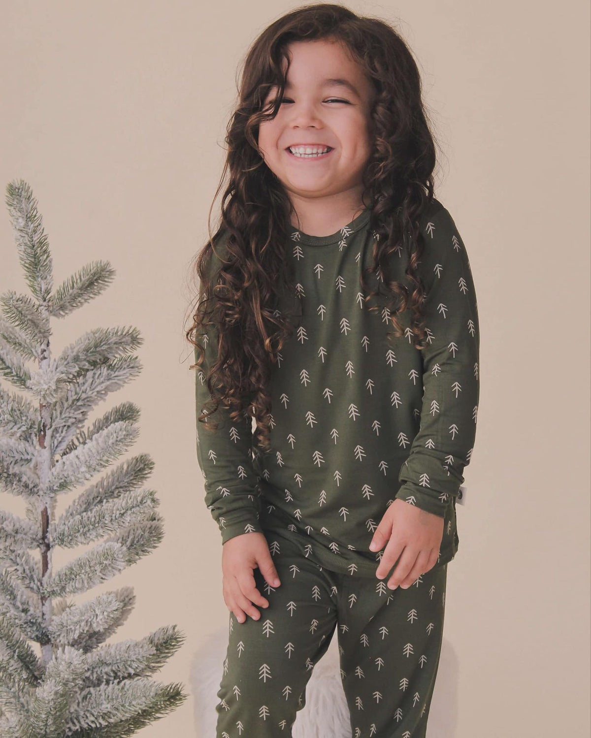 Kids Christmas Tree Bamboo Pajamas – 2 Piece Set