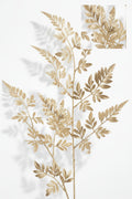 Gold Metallic Fern Stem Spray – 38"