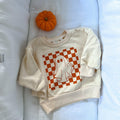 Checkered Ghost Kids Crewneck Sweatshirt