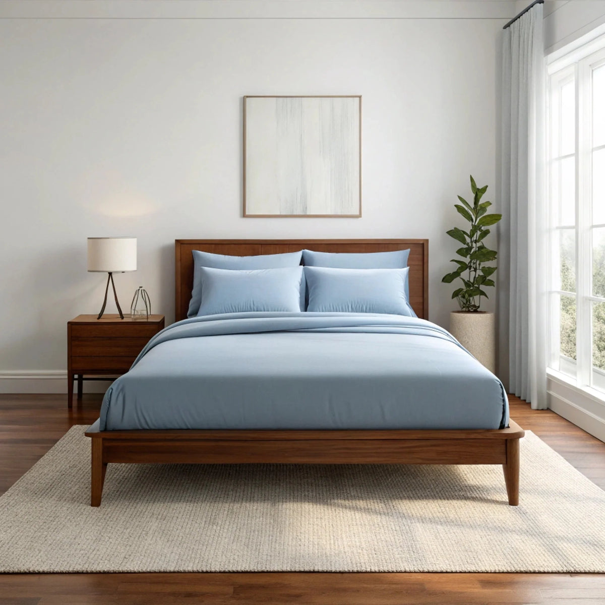 Copper infused cooling bamboo sheet set