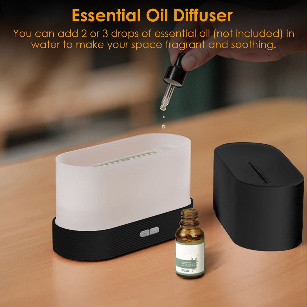 3D Flame Aroma Diffuser | Colorful Lights | Auto Shut-Off
