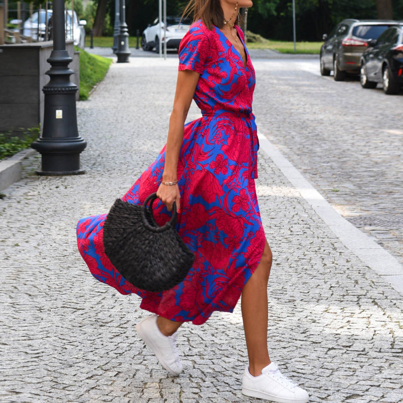 Robe de Plage Imprimée à la Mode pour Femmes