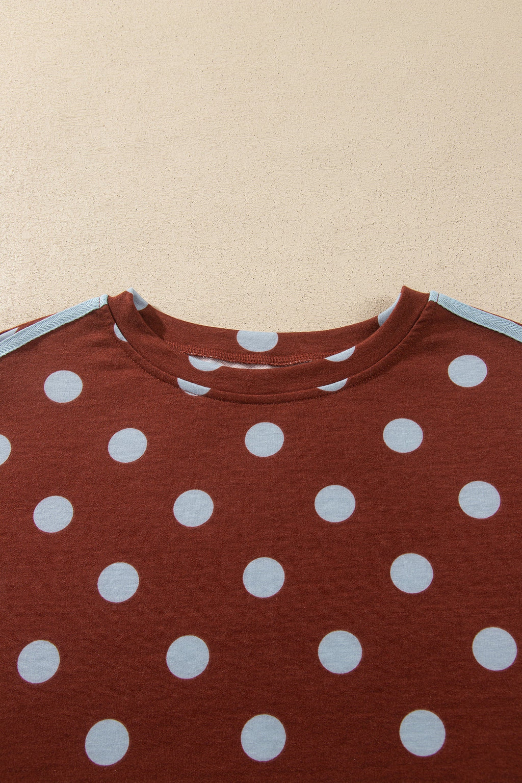 Polka Dot Side Stripe Long Sleeve Top & Pant Set