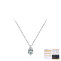 Teardrop Moissanite Pendant Necklace | Sterling Silver
