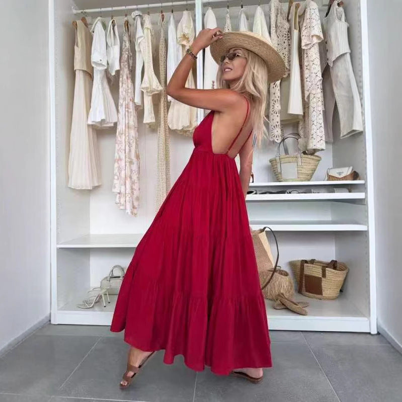 Robe d'été sensuelle à bretelles – Élégance et charme estival