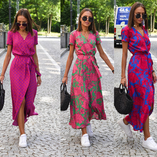 Robe de Plage Imprimée à la Mode pour Femmes