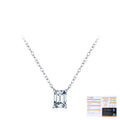 Geometric Moissanite Pendant Necklace | Sterling Silver