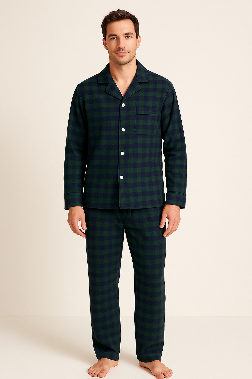 Men's 100% Cotton Flannel Pajama Set