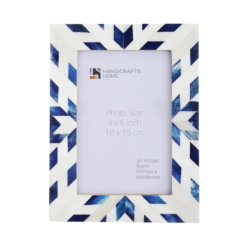 Picture Frames  Hypno Frost Collection Bone Inlay White-Blue, 3 Sizes