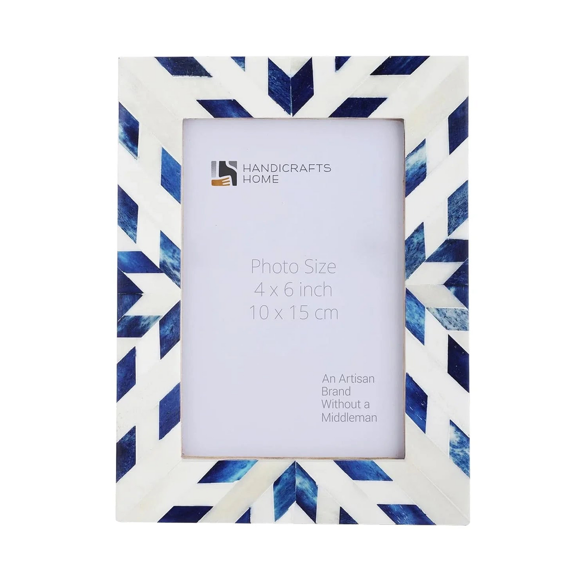 Picture Frames  Hypno Frost Collection Bone Inlay White-Blue, 3 Sizes