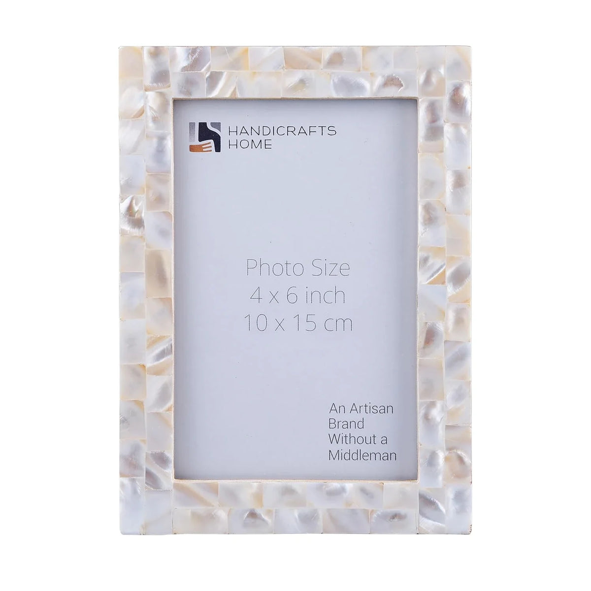 White mother of pearl inlay picture frame, 4x6, 5x7 and 8x10
