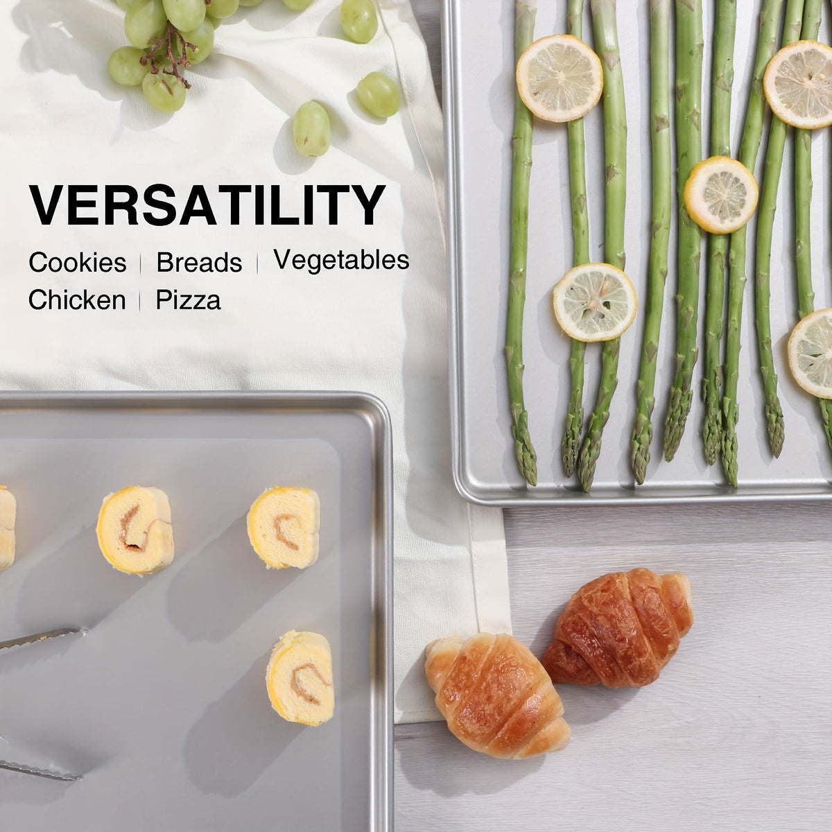 2-Piece Nonstick Carbon Steel Baking Sheet Pan Set