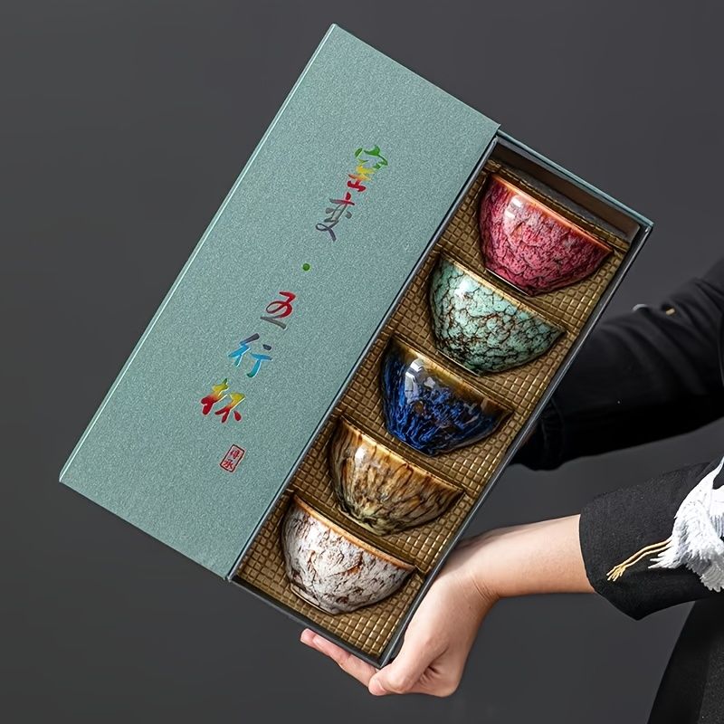 Handmade Ceramic Teacups Set of 5