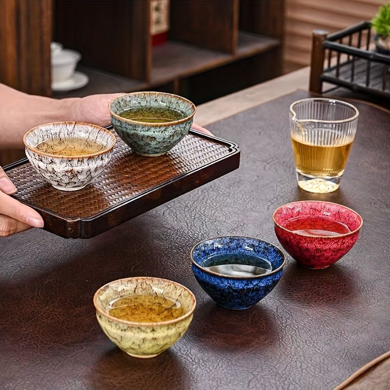 Handmade Ceramic Teacups Set of 5