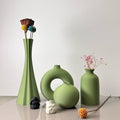 Olive Green Artistic Dried Flower Vase Set