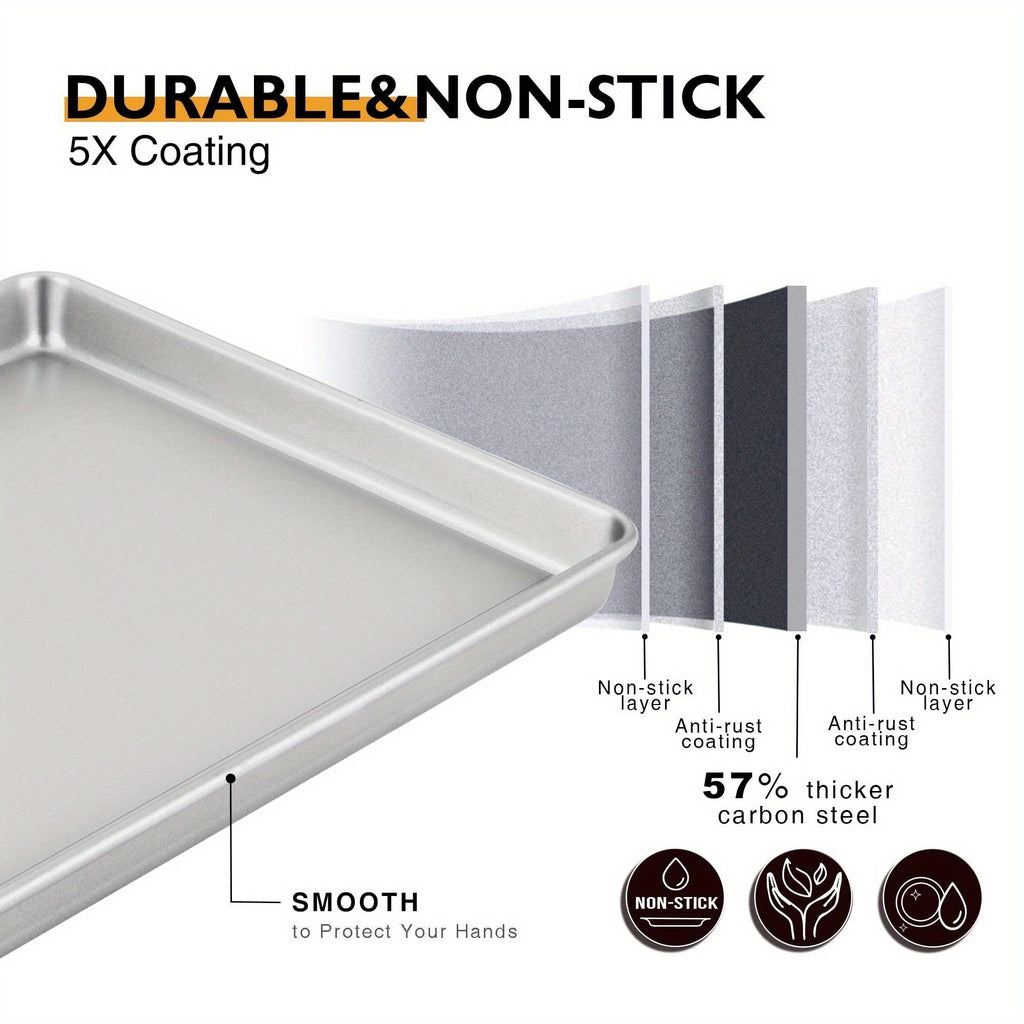 2-Piece Nonstick Carbon Steel Baking Sheet Pan Set