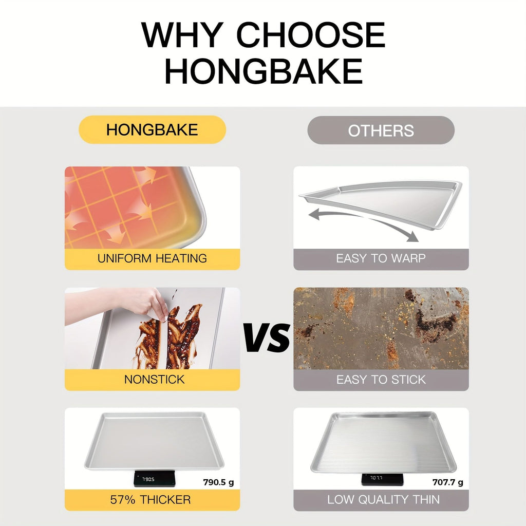 2-Piece Nonstick Carbon Steel Baking Sheet Pan Set