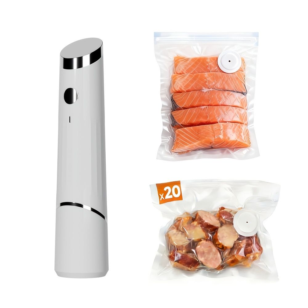 USB Rechargeable Food Vacuum Sealer with 10 Bags