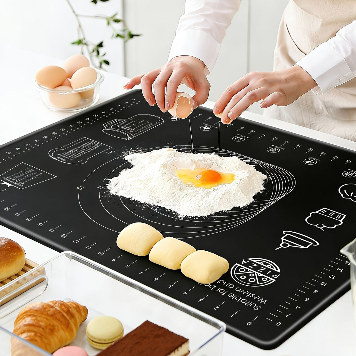 Thickened Silicone Baking Mat with Measurements