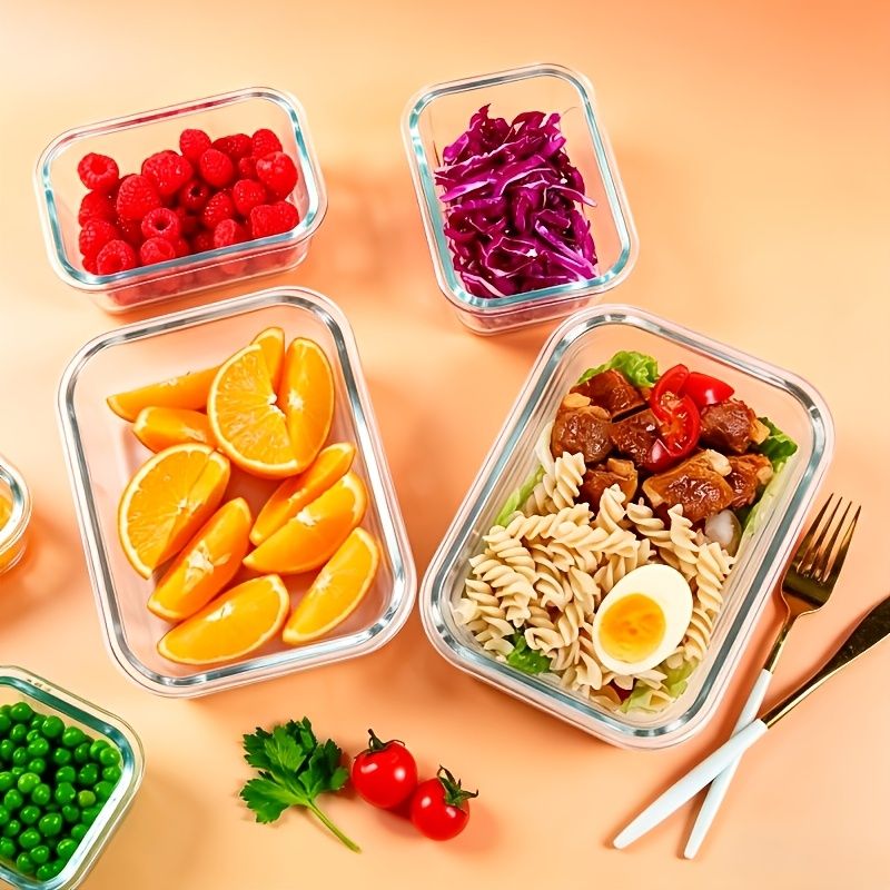 16-Piece Airtight Glass Food Storage Container Set