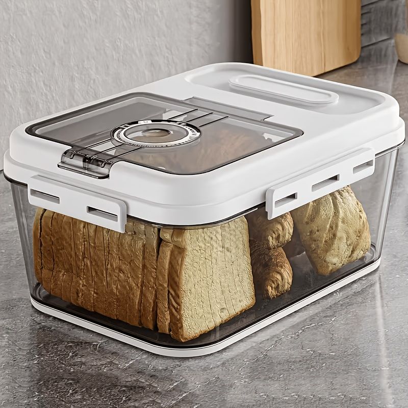 Airtight Bread Box with Time Recording Lid