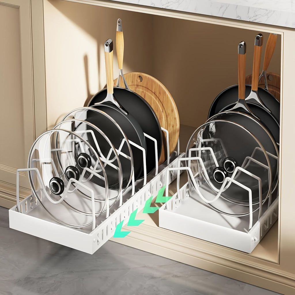 Sliding Lid Pull-Out Pot and Pan Storage Box