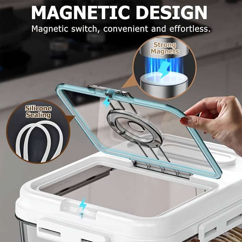 Airtight Bread Box with Time Recording Lid