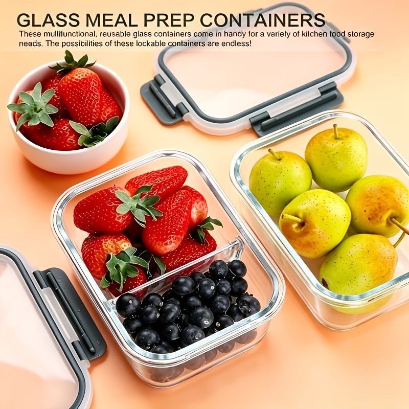 16-Piece Airtight Glass Food Storage Container Set