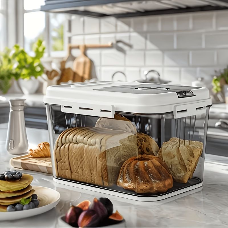 Airtight Bread Box with Time Recording Lid