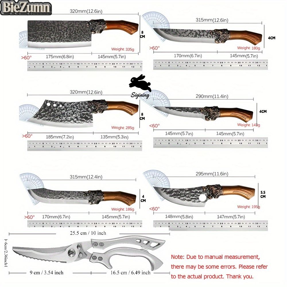 7-Piece Stainless Steel Kitchen Knife Set with Shears and Peeler