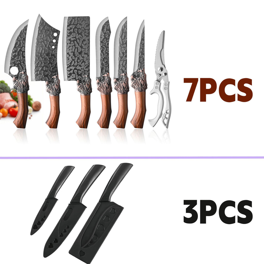 7-Piece Stainless Steel Kitchen Knife Set with Shears and Peeler