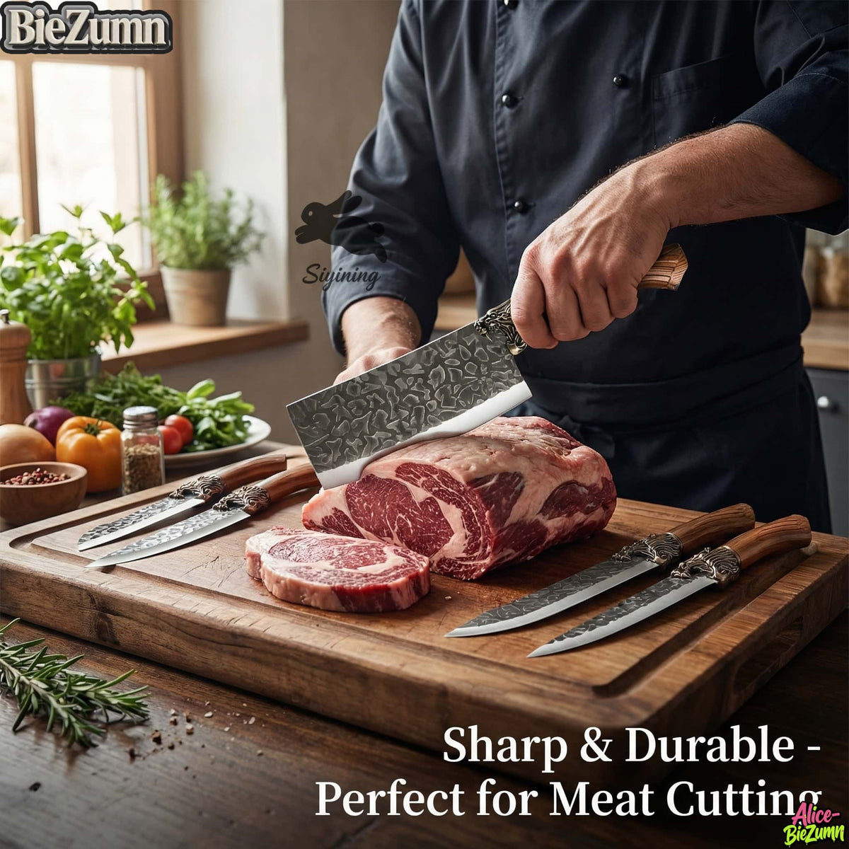 7-Piece Stainless Steel Kitchen Knife Set with Shears and Peeler